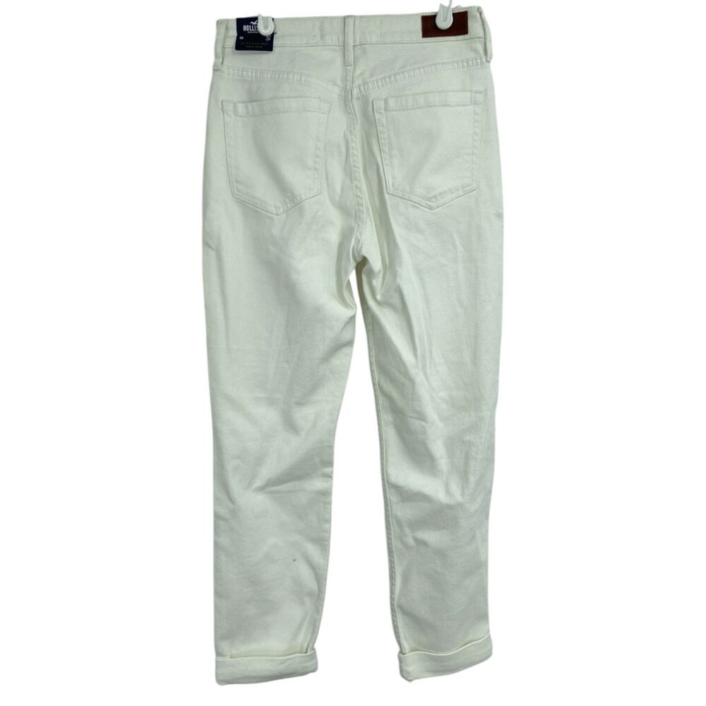 NWT Hollister ULTRA HIGH-RISE WHITE MOM JEANS 5R Distressed - Picture 3 of 5
